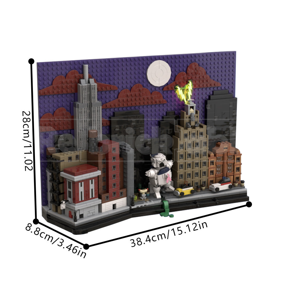 new york city skyline building set | ghostbusters | moc-200209 - 2
