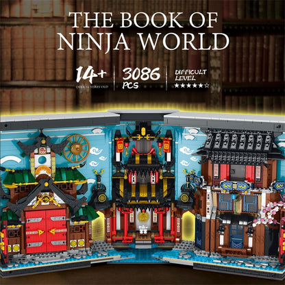 ninja world bookends street view building blocks set - reobrix - 2