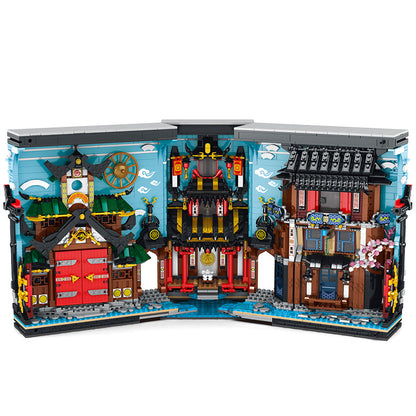 ninja world bookends street view building blocks set - reobrix - 5