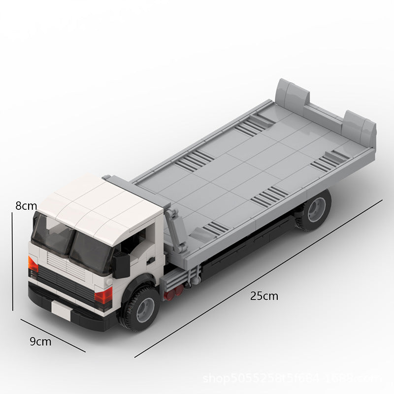 nissan flatbed tow truck building set | moc-94074 - 5
