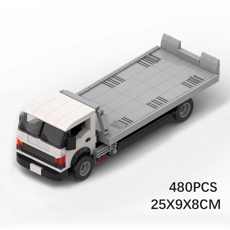 nissan flatbed tow truck building set | moc-94074 - 6