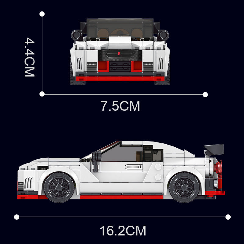 nissan gtr car with display case - 356+ pcs | mouldking 27031 - 5