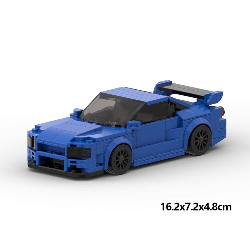 nissan r34 skyline gt-r building set | moc-84758 - 6