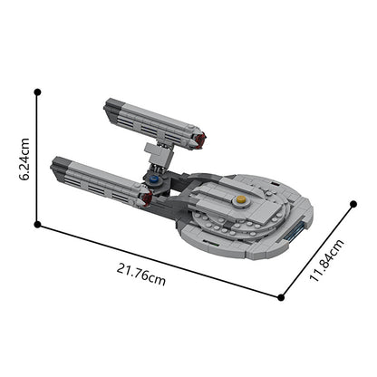 nx-01 enterprise building set | star trek | lego compatible - 4