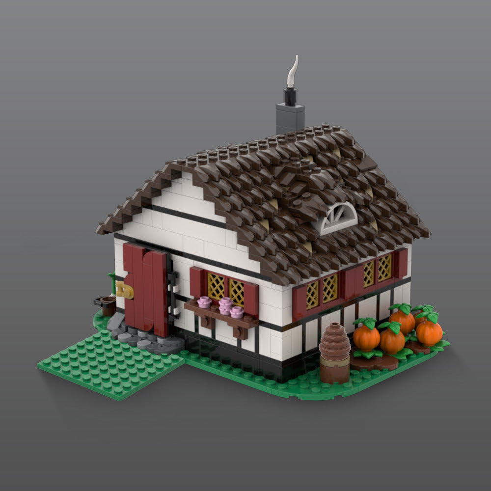 old medieval farmhouse building set | moc-192756 - 1