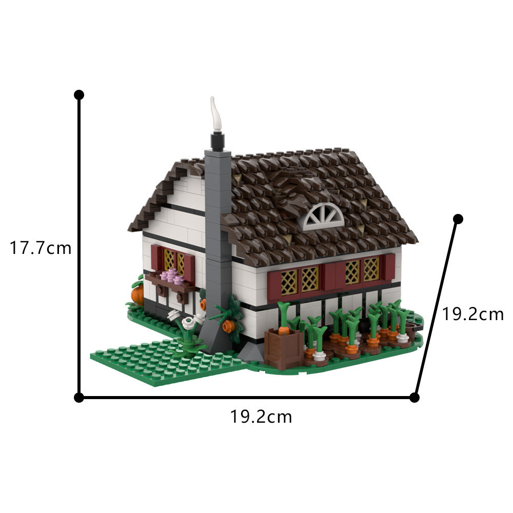 old medieval farmhouse building set | moc-192756 - 4