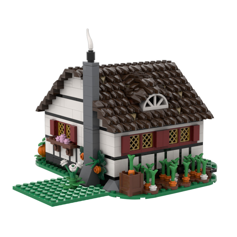 old medieval farmhouse building set | moc-192756 - 5