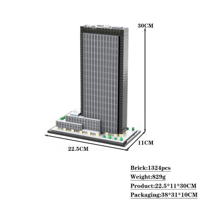 one penn plaza building set | 1:800 scale | moc-156591 - 4