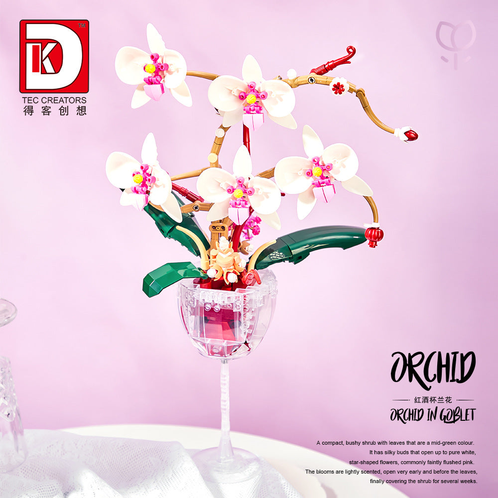 orchid in goblet - 512 pcs | dk 3012 - 2