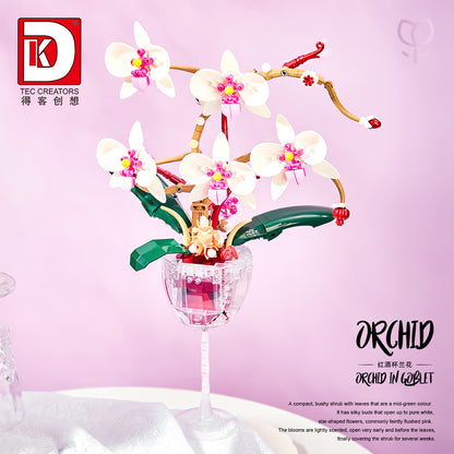 orchid in goblet - 512 pcs | dk 3012 - 2