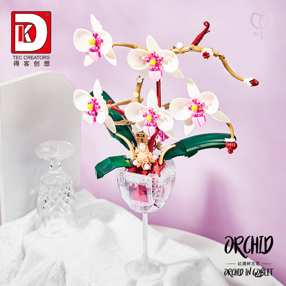 orchid in goblet - 512 pcs | dk 3012 - 3