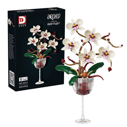 orchid in goblet - 512 pcs | dk 3012 - 5