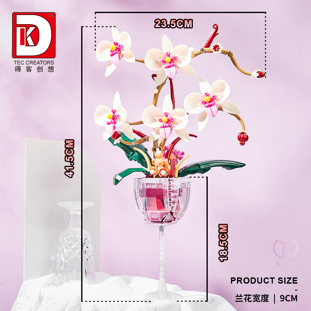 orchid in goblet - 512 pcs | dk 3012 - 6