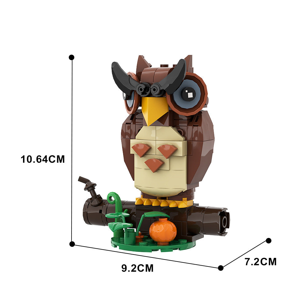 owl brickheadz building set | halloween | lego compatible - 2