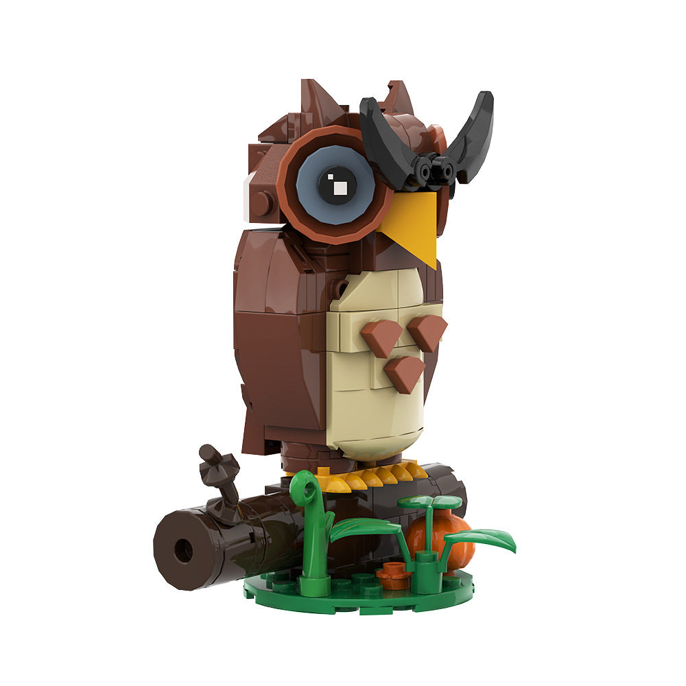 owl brickheadz building set | halloween | lego compatible - 3