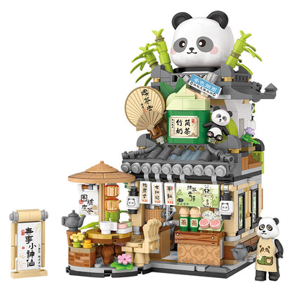 panda tea house building blocks set - loz1383 - 5