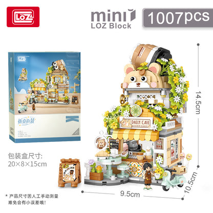 panda tea house building blocks set - loz1383 - 6