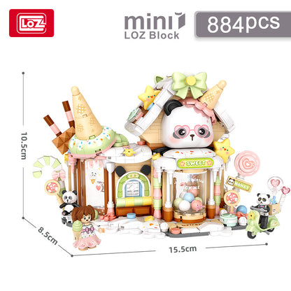 panda tea house building blocks set - loz1383 - 8