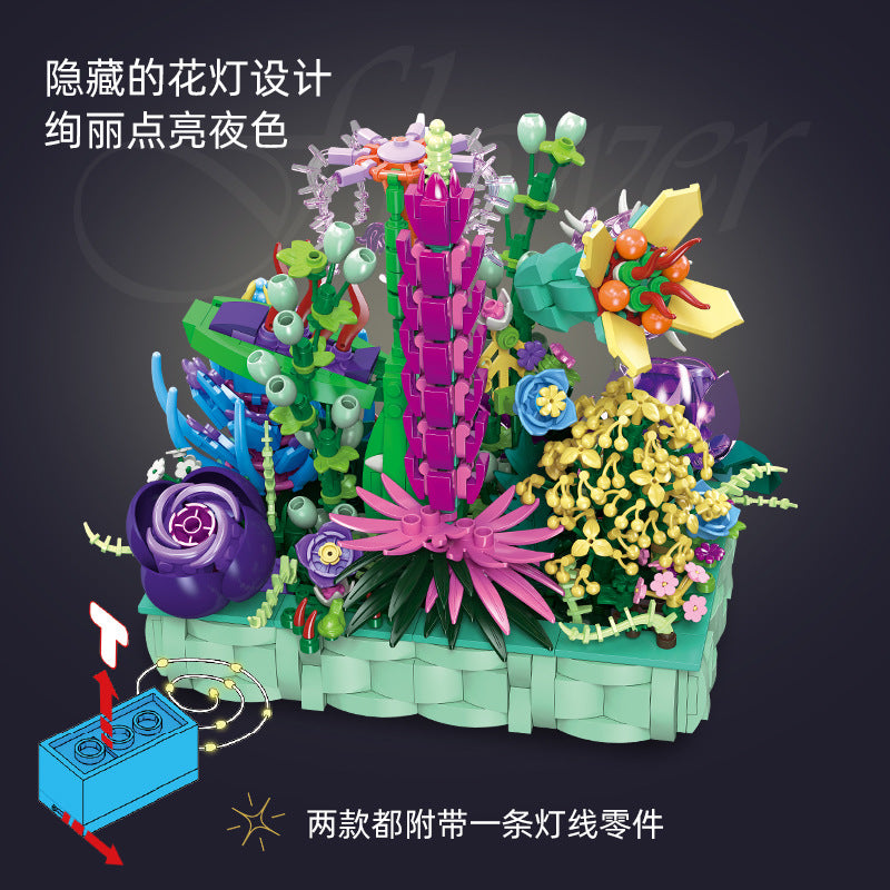 pandora's botanical garden flower & box |  jiestar 9038 - 2