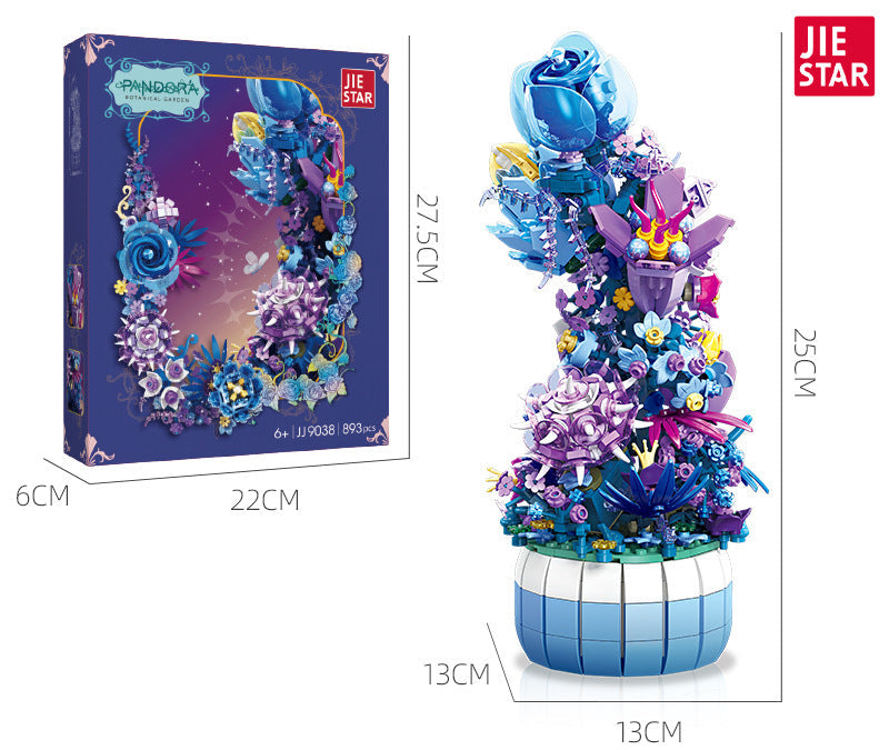 pandora's botanical garden flower & box |  jiestar 9038 - 5