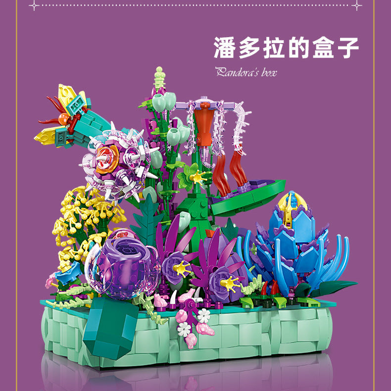 pandora's botanical garden flower & box |  jiestar 9038 - 8