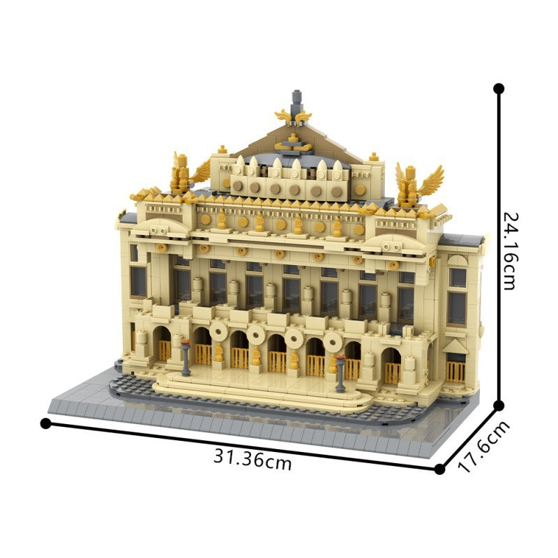 paris opera house – palais garnier building set | lego-compatible - 4