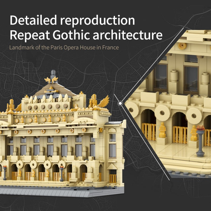 paris opera house – palais garnier building set | lego-compatible - 5