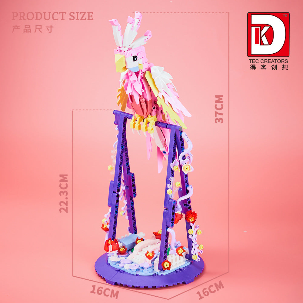 parrot flower frame 2 in 1 - 636 pcs | dk 6015 - 3