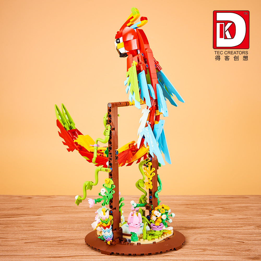 parrot flower frame 2 in 1 - 636 pcs | dk 6015 - 6