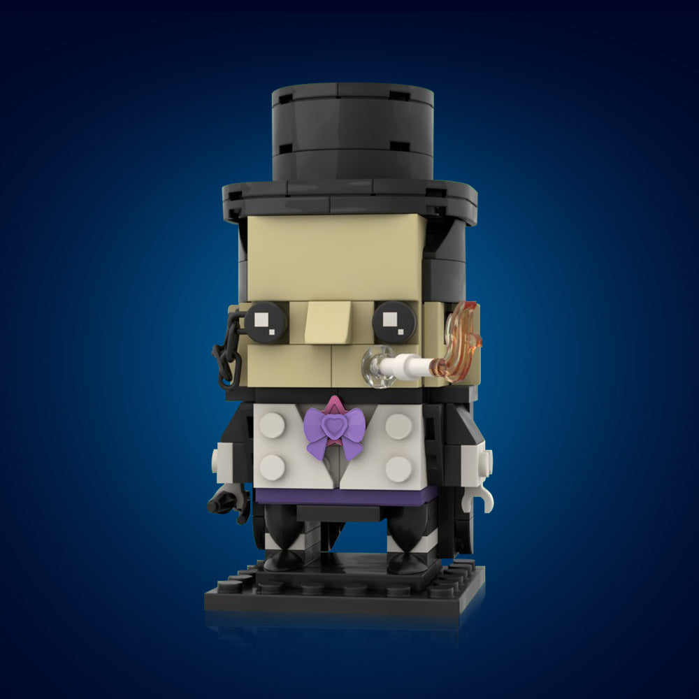 penguin brickheadz building set - oswald cobblepot lego compatible - 1