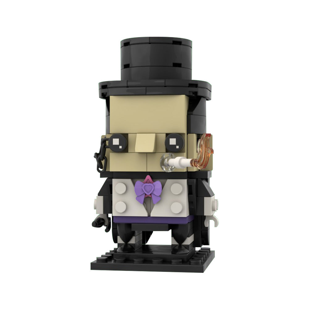 penguin brickheadz building set - oswald cobblepot lego compatible - 2