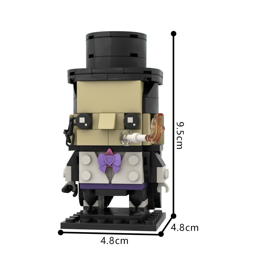 penguin brickheadz building set - oswald cobblepot lego compatible - 4