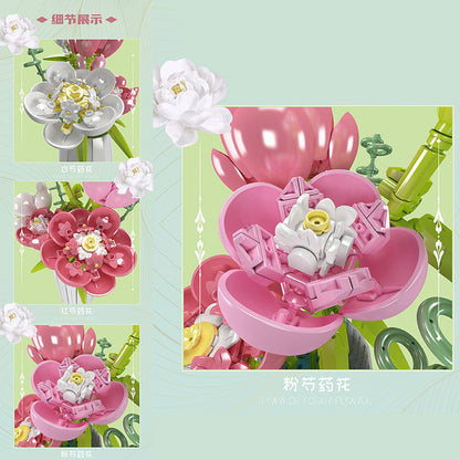 peony flower building set - 866 pcs | mouldking 10059 - 5