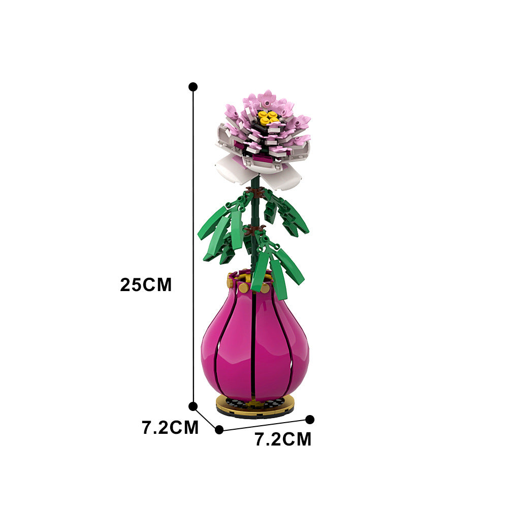 peony flower building set | moc-153192 - 4