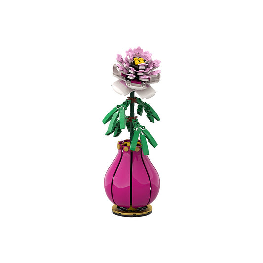 peony flower building set | moc-153192 - 5