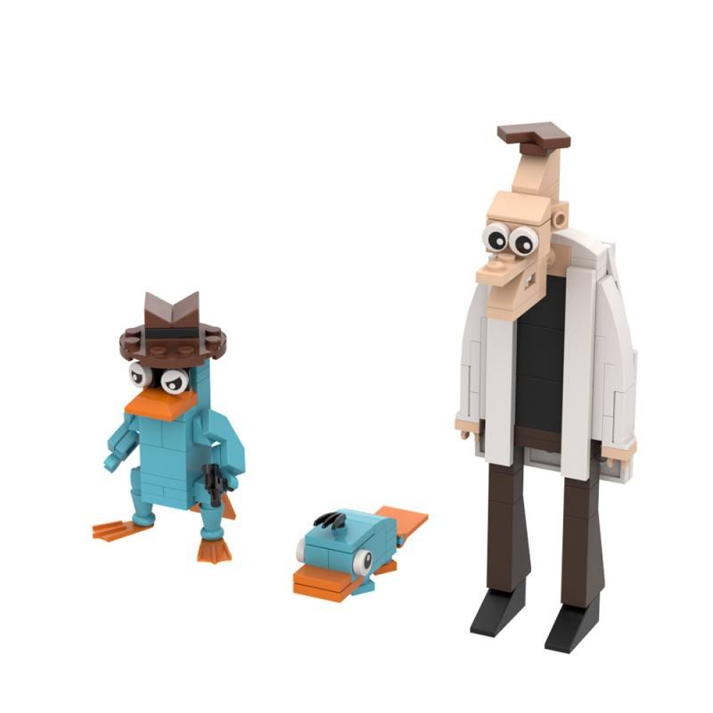 perryplatypus and dr doofenshmirtz building blocks - 143 pcs - 3