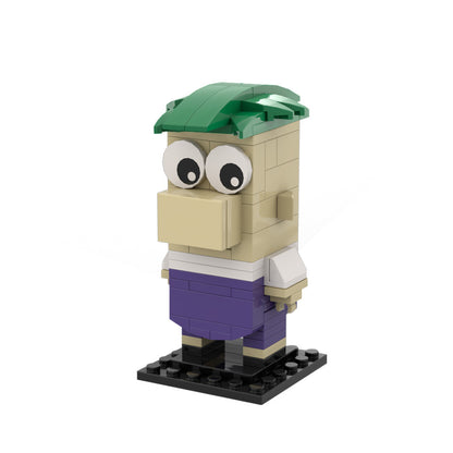 phineas and ferb brickheadz building set | moc-212231 - 2