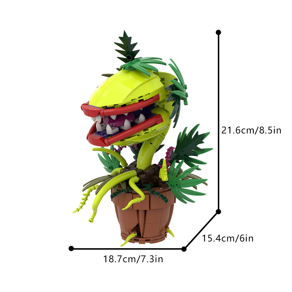 piranha plant moc building set | lego compatible - 3