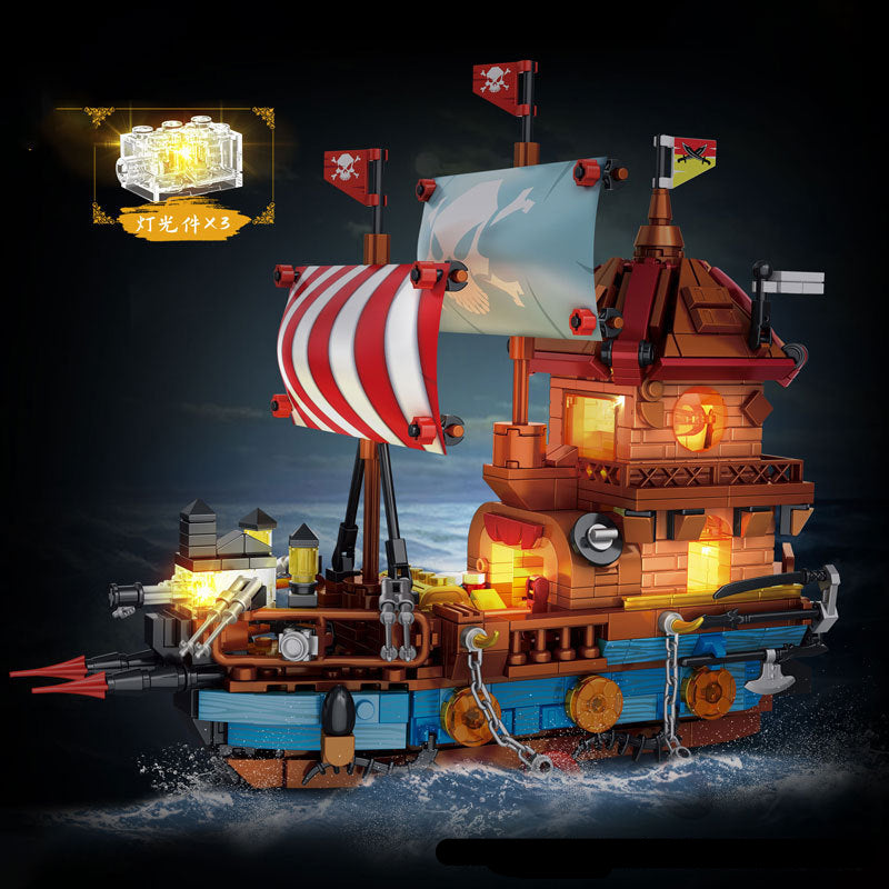 pirate ship building blocks set - gaomisi - 916 pcs - 2