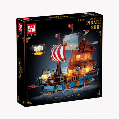 pirate ship building blocks set - gaomisi - 916 pcs - 4