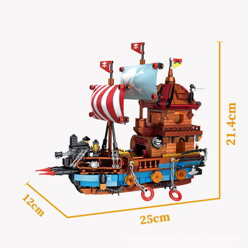 pirate ship building blocks set - gaomisi - 916 pcs - 5