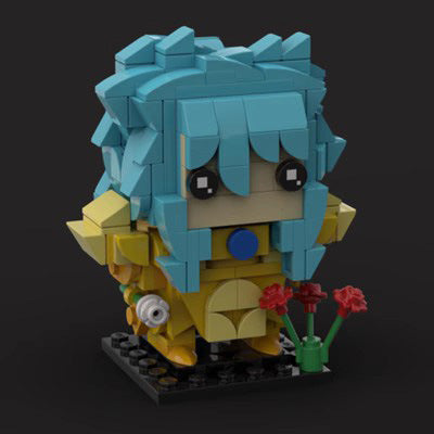 pisces no aphrodite brickheadz building set | saint seiya | moc-96409 - 3