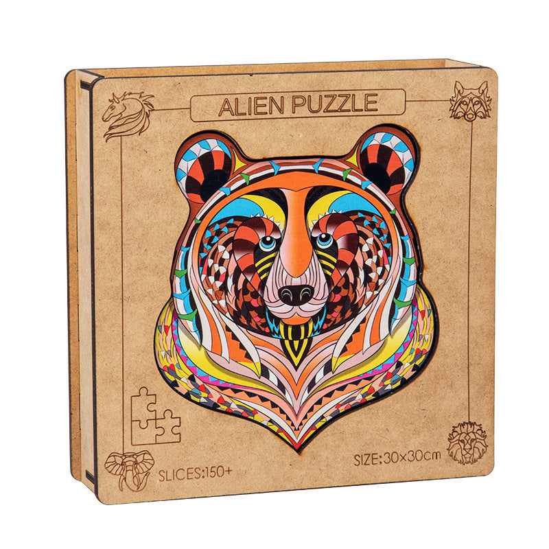 Plane Puzzle Animal Head 24 pcs Bear