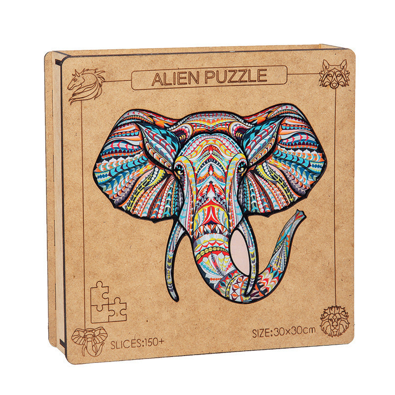 Plane Puzzle Animal Head 24 pcs Elephant