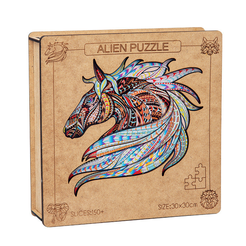 Plane Puzzle Animal Head 24 pcs Horse