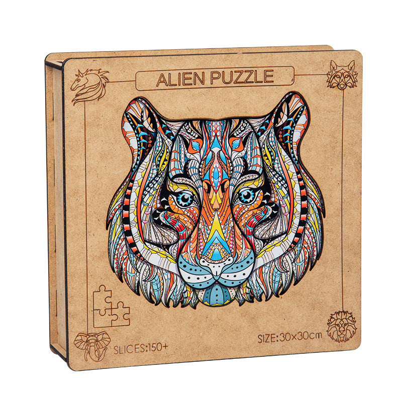 Plane Puzzle Animal Head 24 pcs Tiger