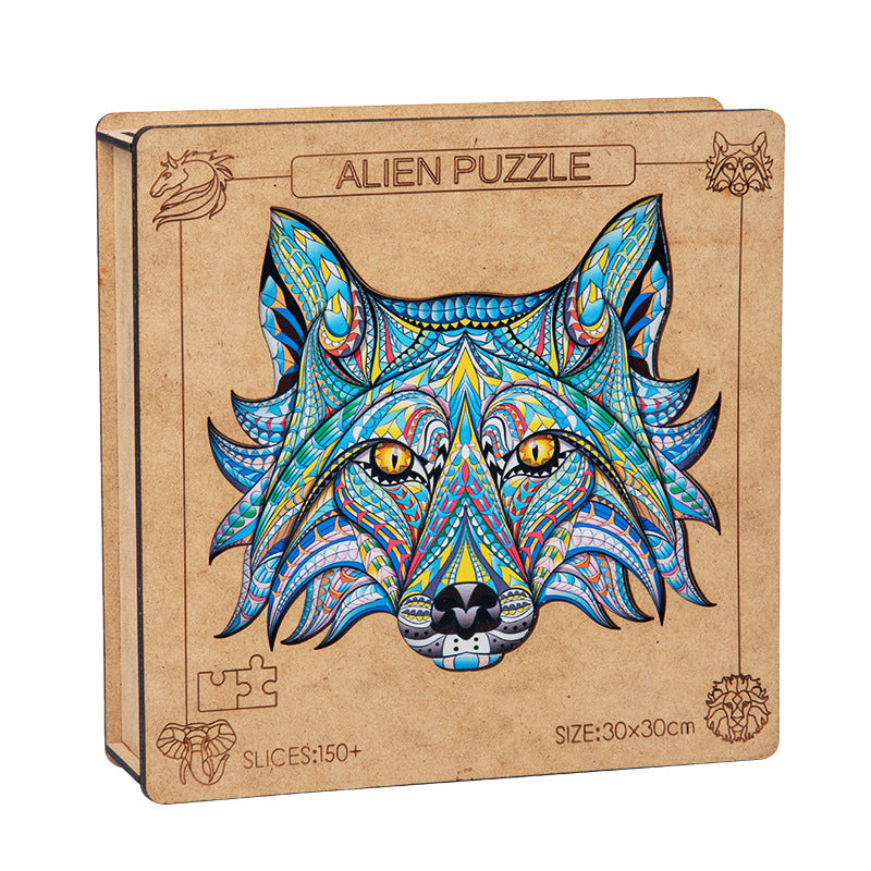 Plane Puzzle Animal Head 24 pcs Wolf