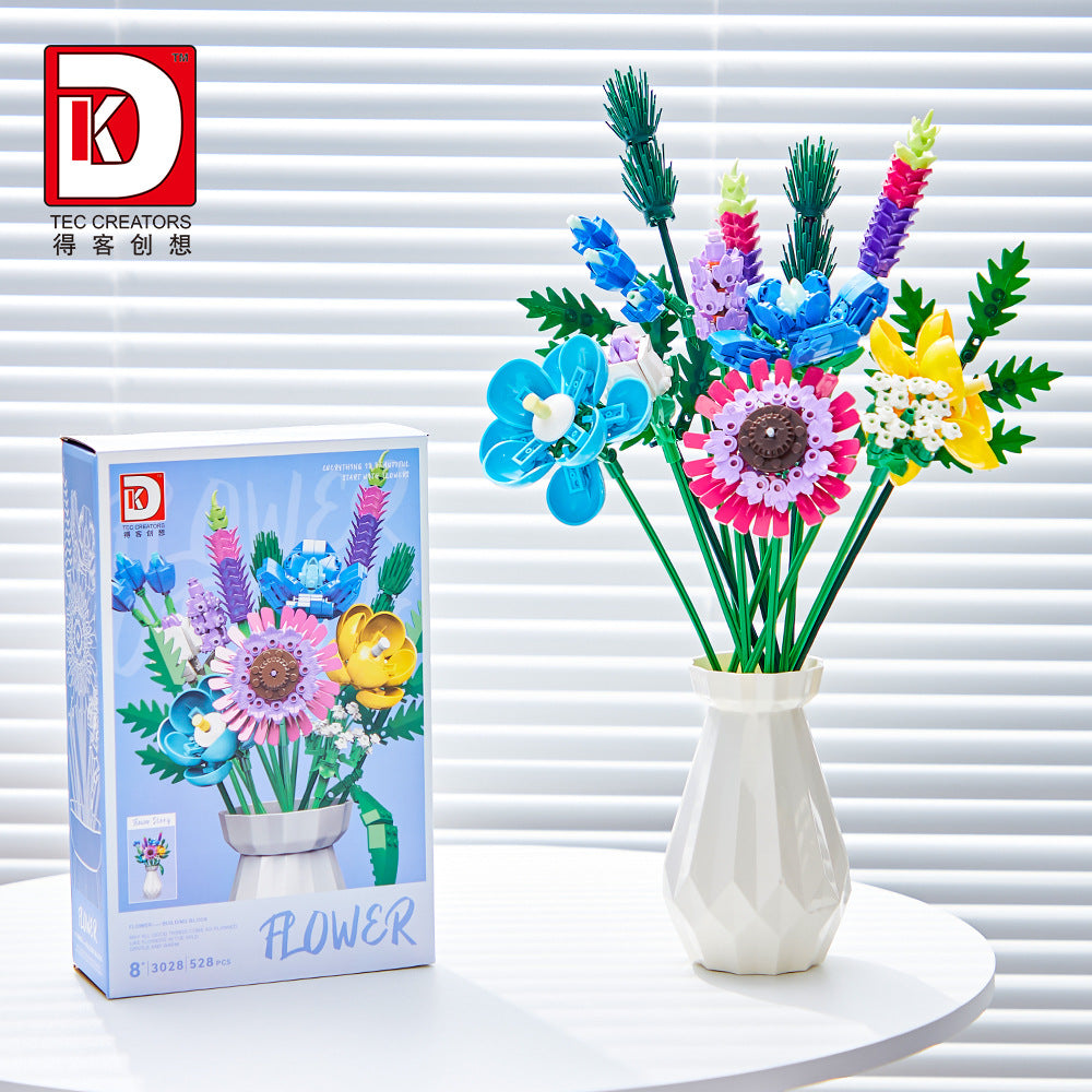 plant flower bouquet - 528 pcs | dk 3028 - 1