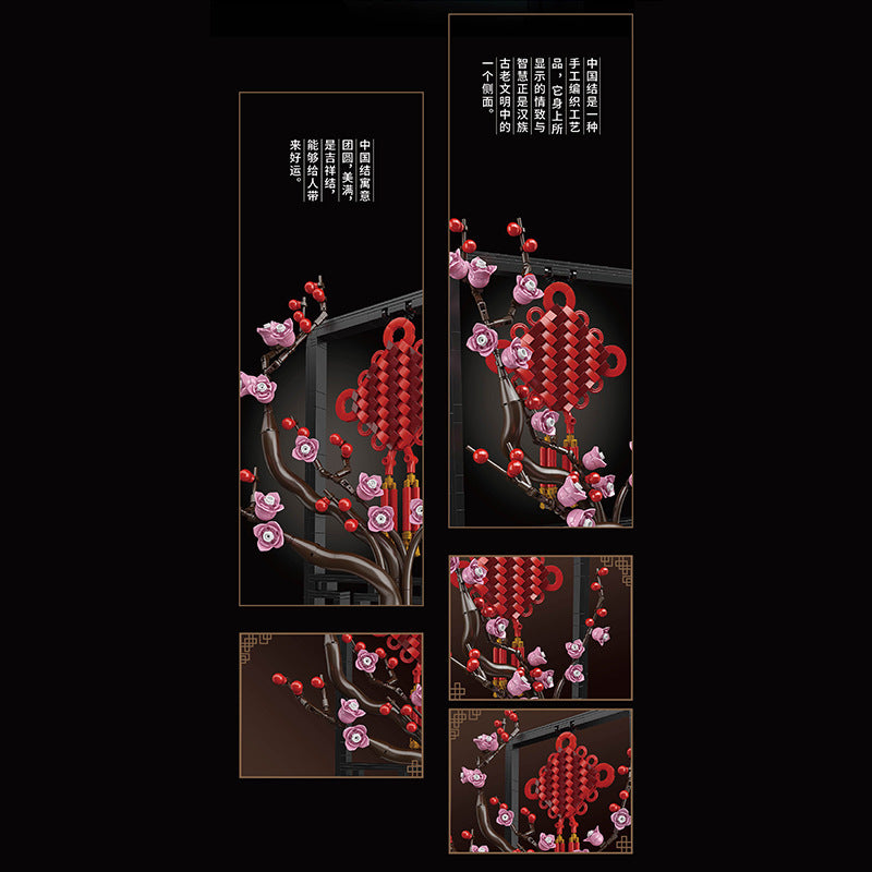 plum flower chinese knot - 1078 pcs | mouldking 10014 - 2