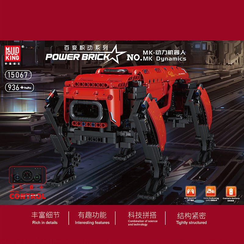 power robot dog building kit - 936 pcs | mouldking 15075 - 7